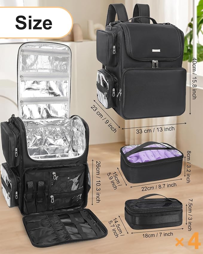 Black with 6 pcs bags