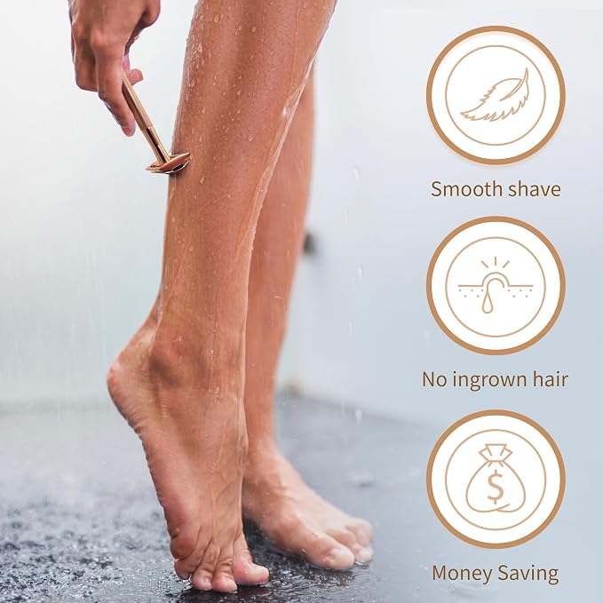 Rose Gold Razor with Stand