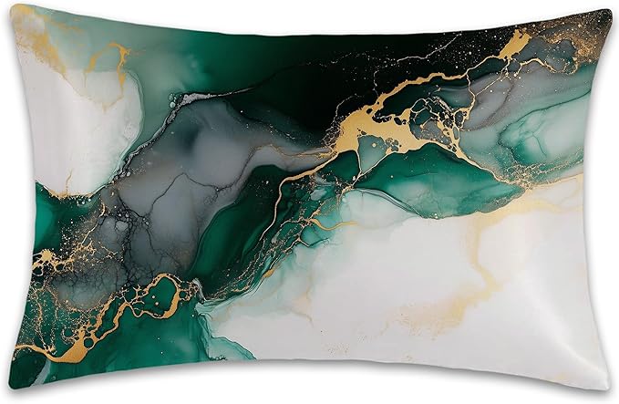 Abstract Green and Gold Marble