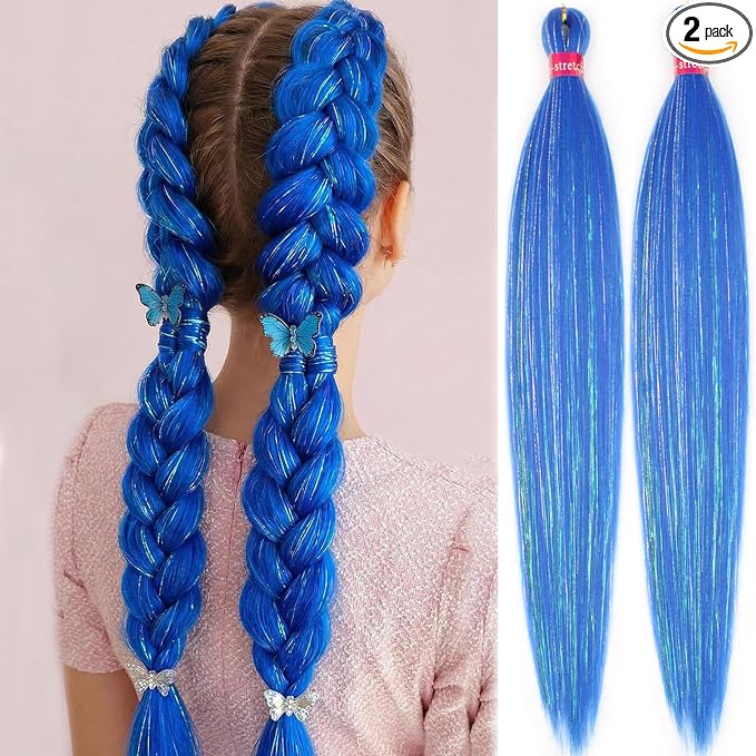blue mix tinsel