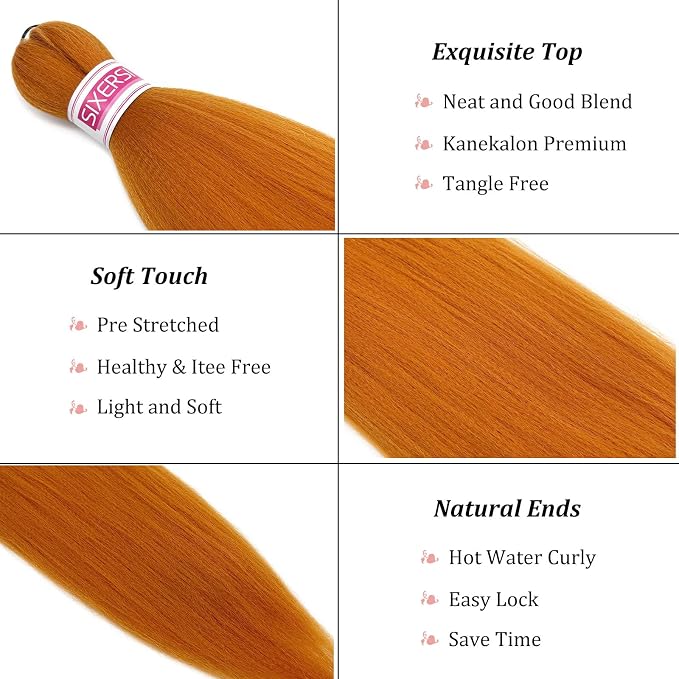 Burnt Orange Braiding Hair