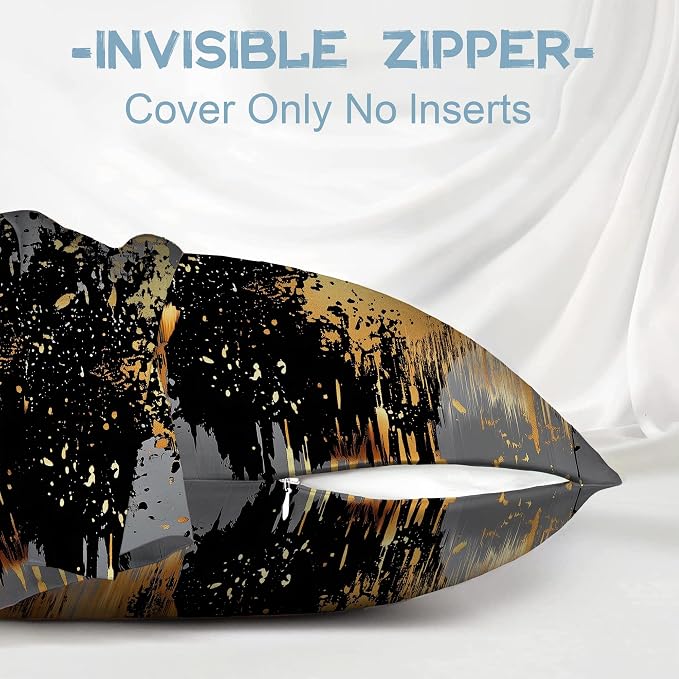 Abstract Black and Gold Sparkling