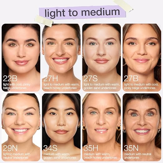 27S light-medium sand (light to medium skin with warm, golden undertones )