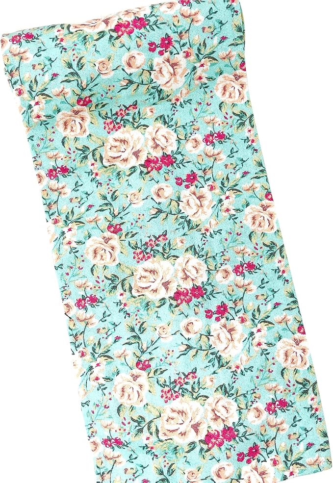 Pink Rose on Teal