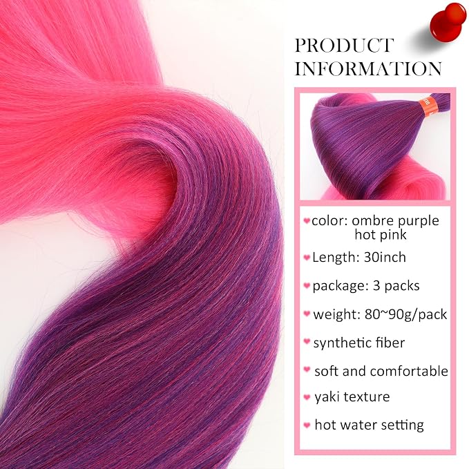 ombre purple hot pink and pink