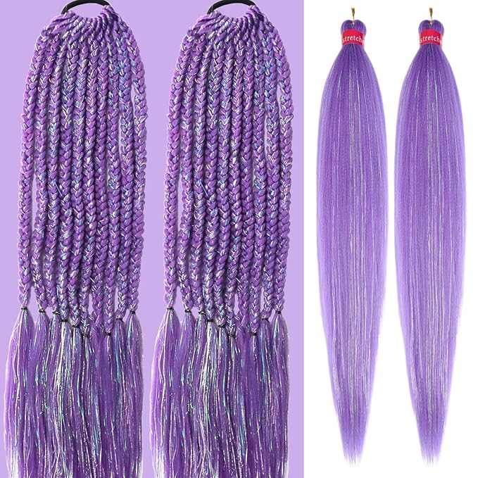 lavender purple with tinsel
