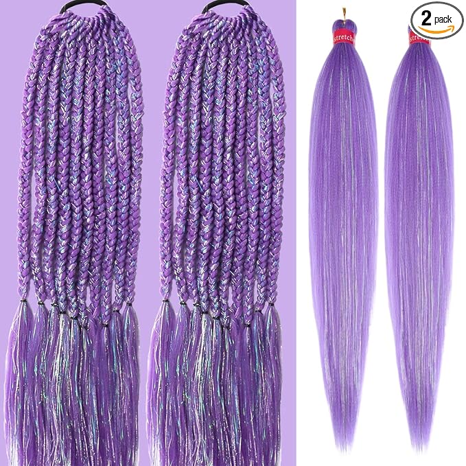 lavender purple with tinsel