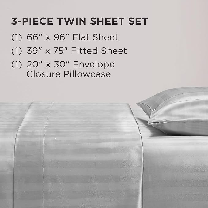 Grey Damask Stripe
