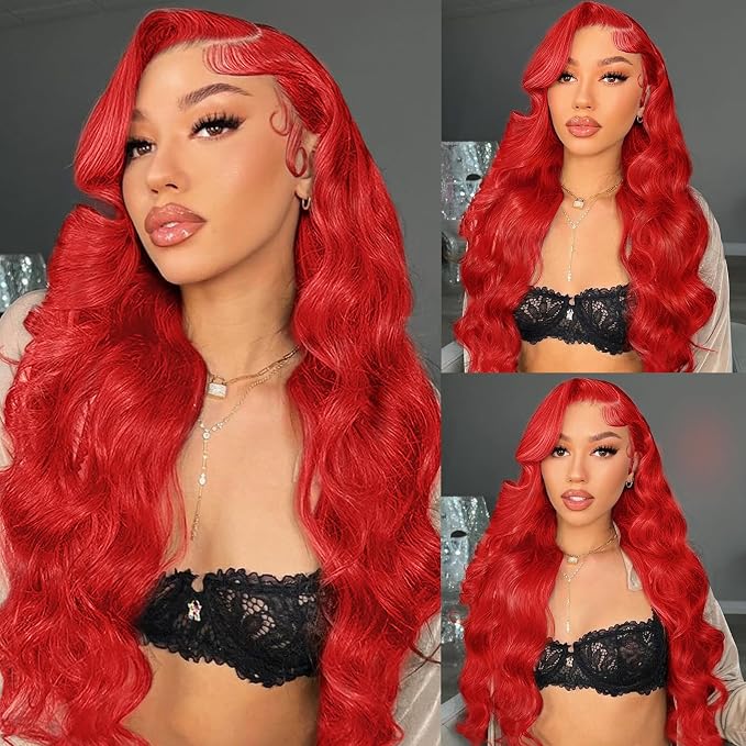 Red Wig Human Hair