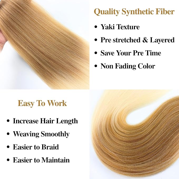 B - Medium - Honey Blonde to Blonde - N27/613#