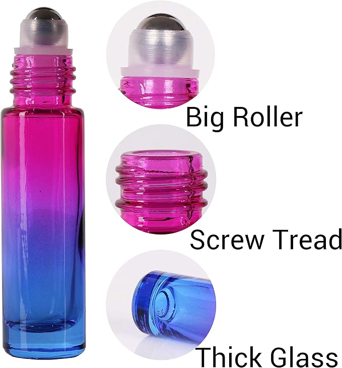 24 PACK Gradient Color Roller Bottles