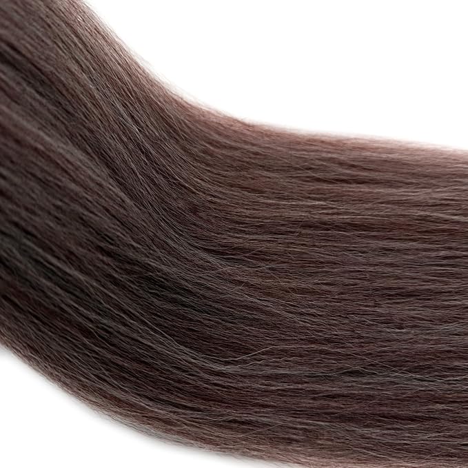Mixed Dark Ash Brown Braiding Hair Pre Stretched