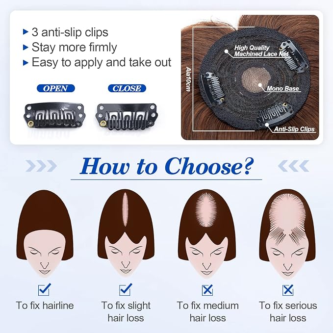 With bangs-Medium Brown #4