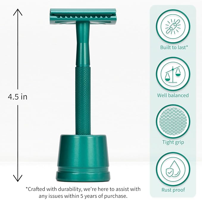 Sea Green Razor with Stand
