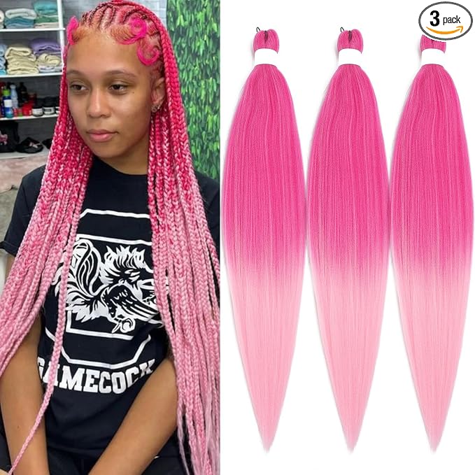 Mixed Pink Braiding Hair
