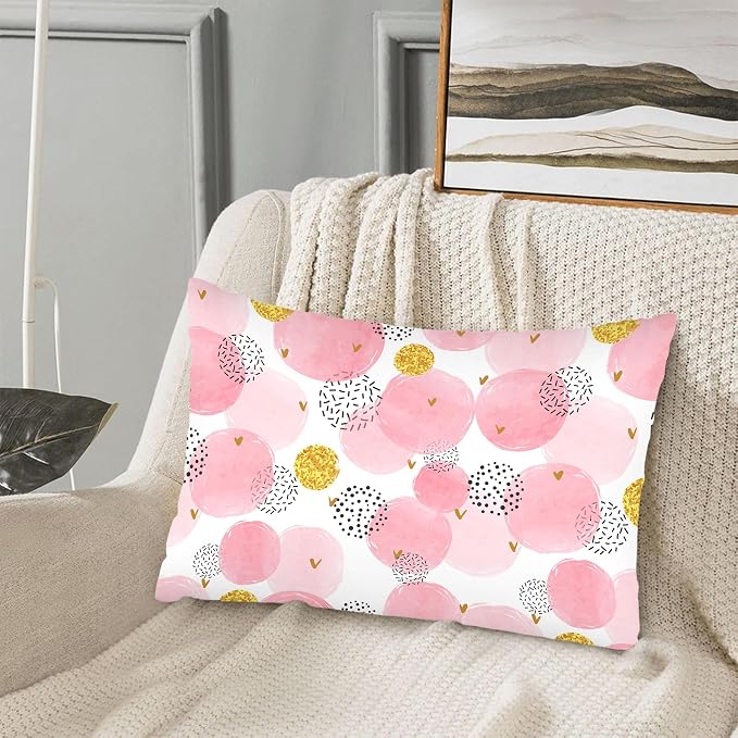 Pink Golden Dot Polka