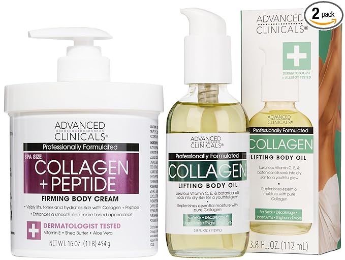 Collagen Peptides Cream + Collagen Body Oil Bundle