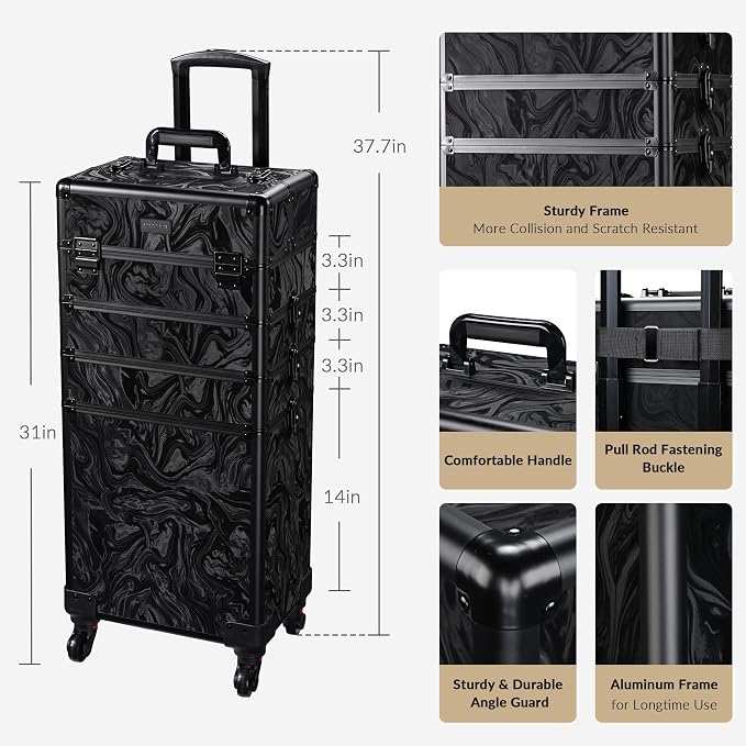 CTB Black with 2 Makeup Brush Bag