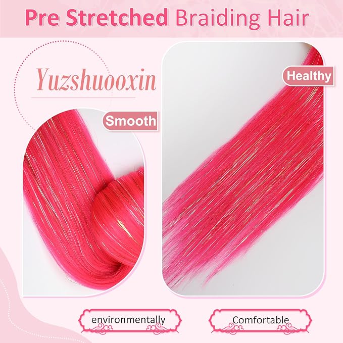 hot pink with tinsel