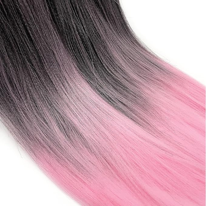 1B Pink Ombre Braiding Hair 3 Packs