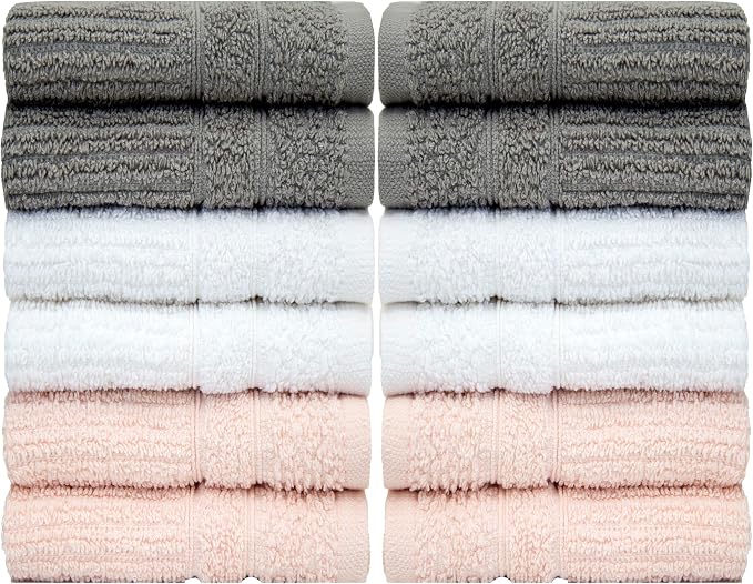 Light Grey, White & Pink