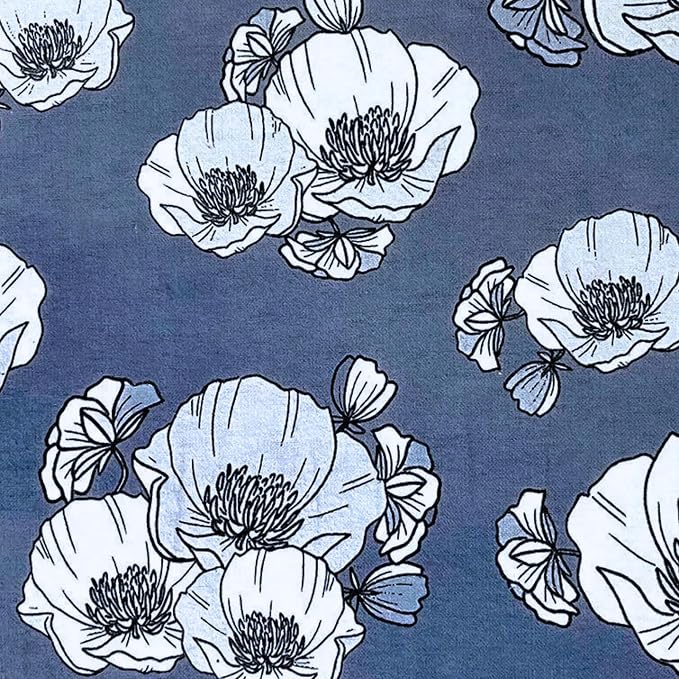 Poppies on Blue