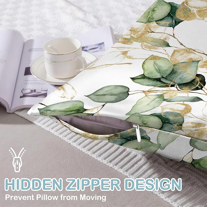 Watercolor Gold Eucalyptus Sage