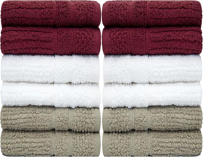 Maroon, White & Tan