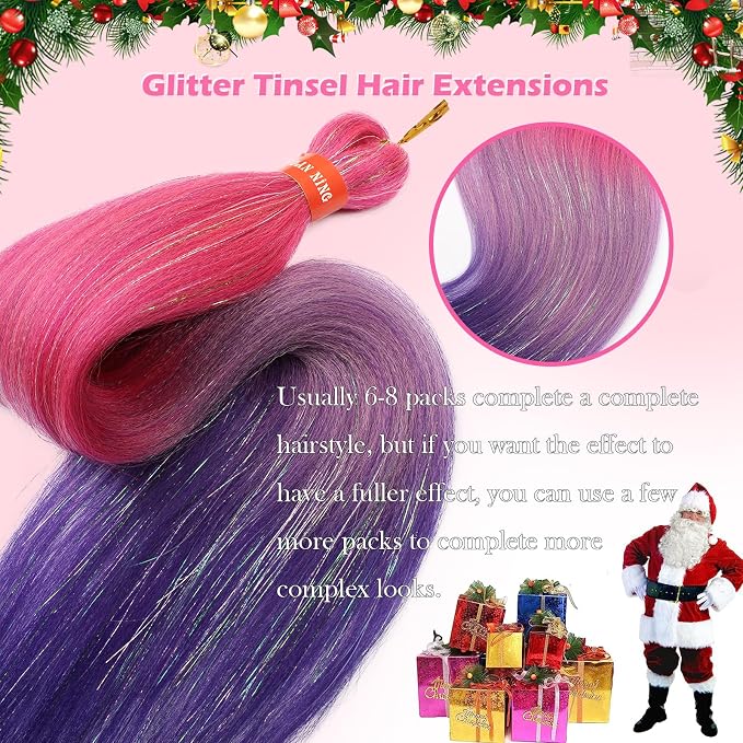 hotpink-pink-purple with tinsel