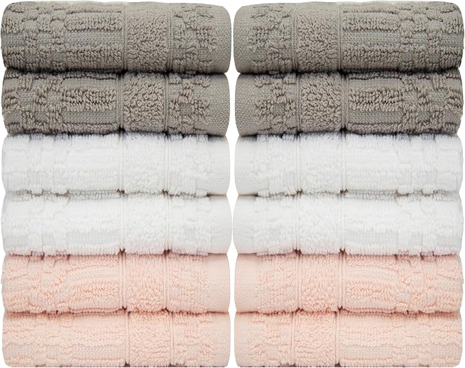 Light Grey, White & Pink