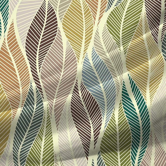 Colorful Leaves Wavy Lines