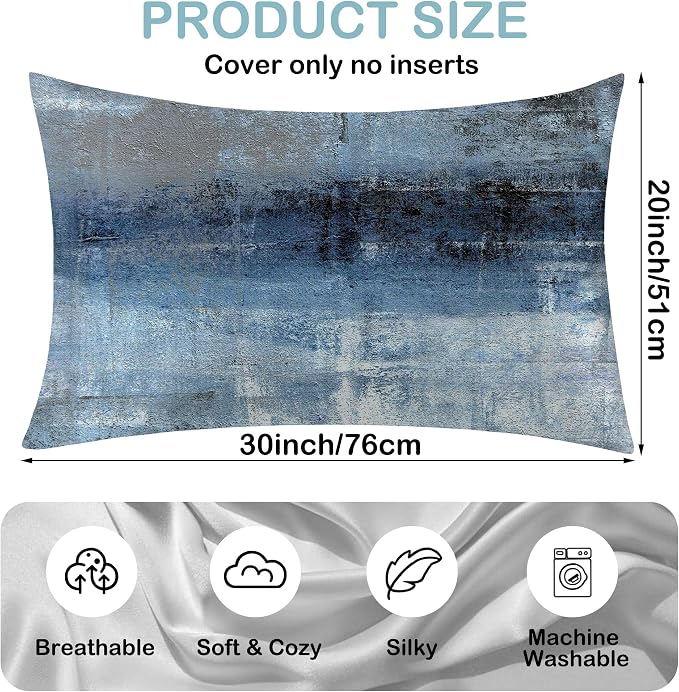 Blue and Grey Abstract Art