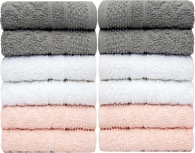 Light Grey, White & Pink
