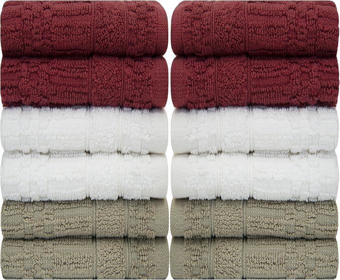Maroon, White & Tan