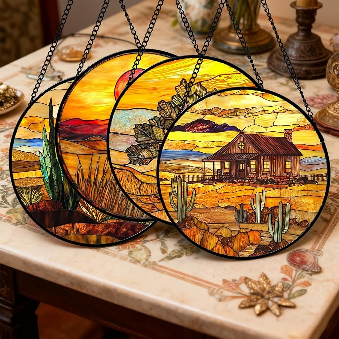 4-piece Set Yellow-brown