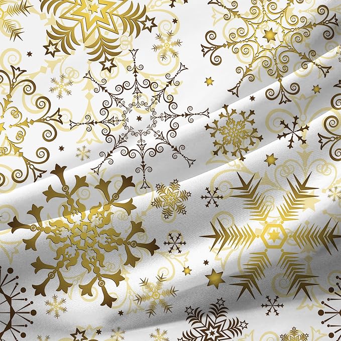 Christmas With Golden Snowflakes