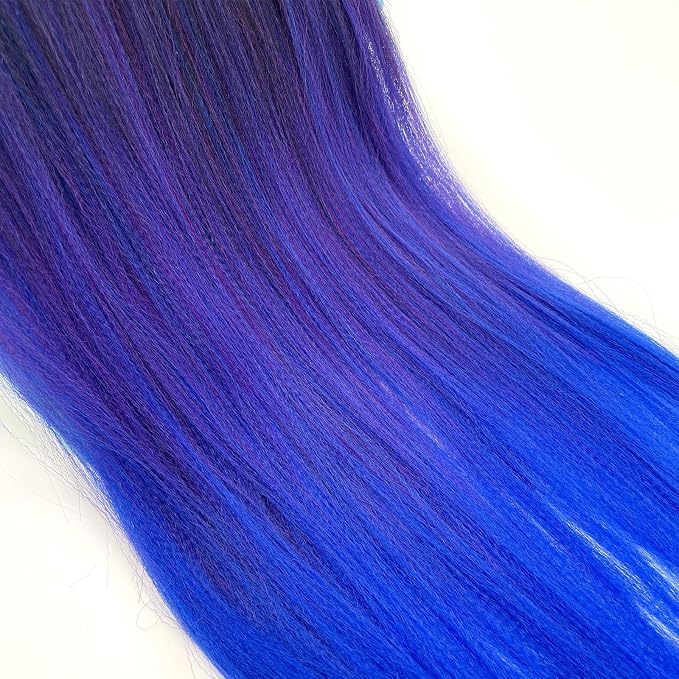 Mix Purple Blue Braiding Hair 3 Packs