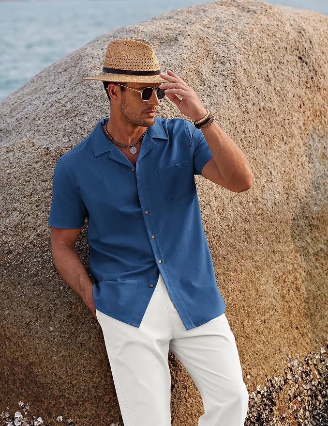 Navy Shirt/White Pants