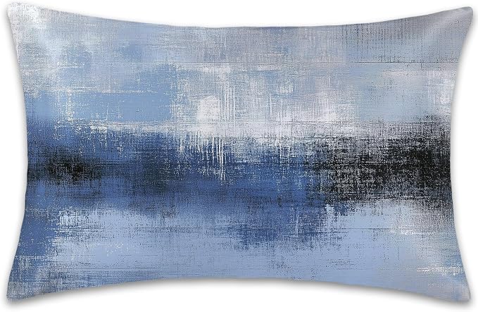 Abstract Blue and Gray Painting Modern