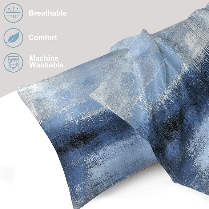Abstract Blue and Gray Painting Modern