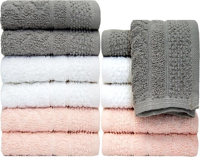 Light Grey, White & Pink