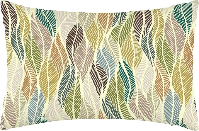 Colorful Leaves Wavy Lines