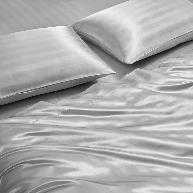 Grey Damask Stripe