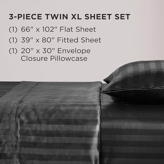 Black Damask Stripe