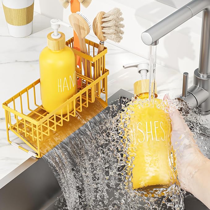 Yellow Sponge Holder + Yellow Bottle