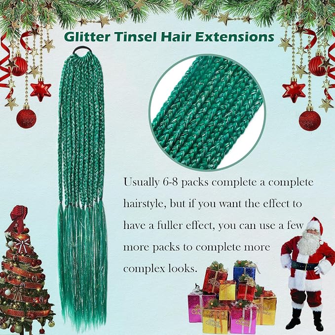green with tinsel