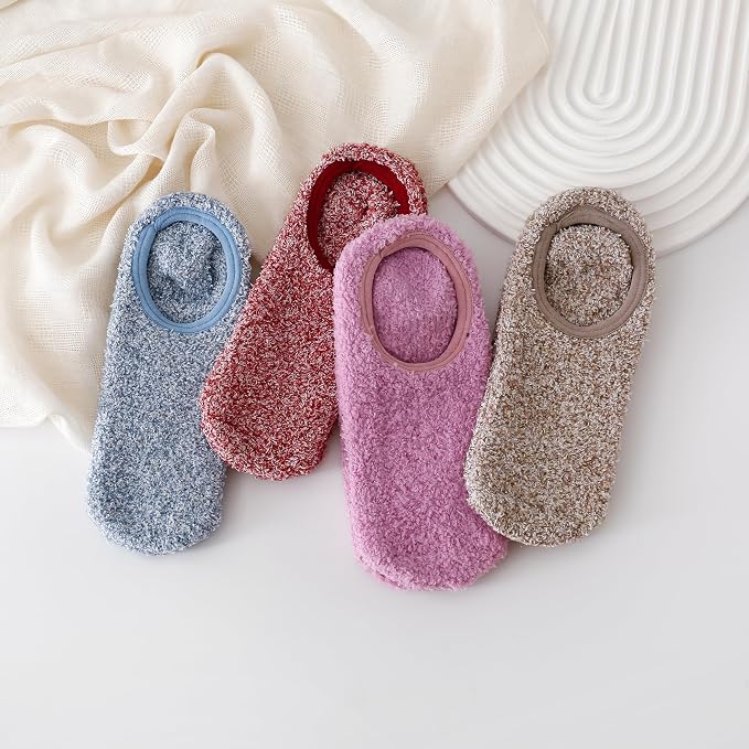 Wine Red/Light Khaki/Light Blue/Pink 4pairs
